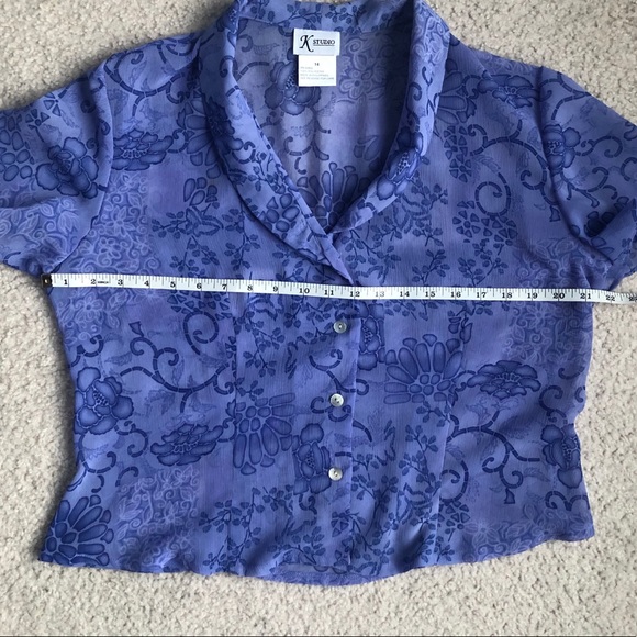 K Studio 2-Piece Purple Print Dress sz 14 - Picture 9 of 14